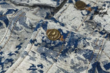 Jaqueta Louis Vuitton Distressed Floral Denim
