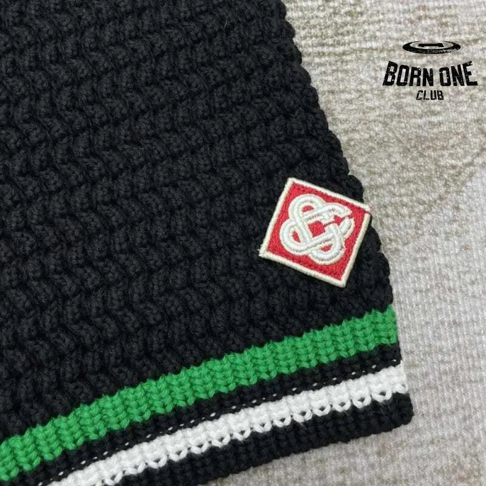 Conjunto Casablanca Crochê Preto e Verde