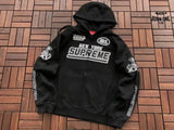 Moletom Supreme Football Zip Up Hooded Black