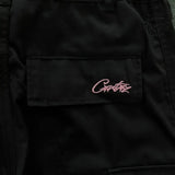 Calça Corteiz Cargo Preta e Rosa