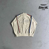 Jaqueta Corteiz Knit Zíper Fleece Cream