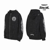Chrome Hearts Cross Flower Arm Zíper Moletom