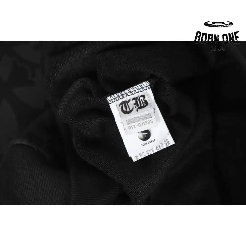 Chrome Hearts Cross Flower Arm Zíper Moletom