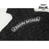 Chrome Hearts Cross Flower Arm Zíper Moletom