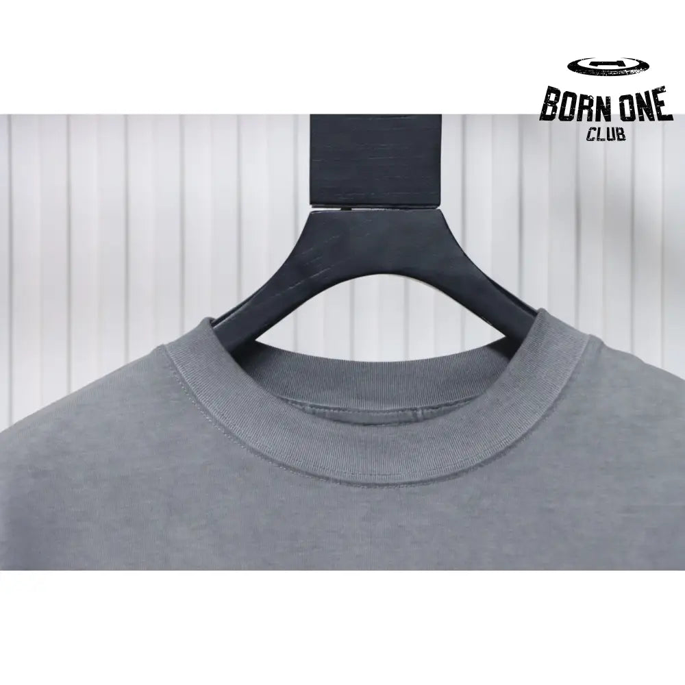 Camiseta Chrome Hearts Distressed Horseshoe Cinza Claro