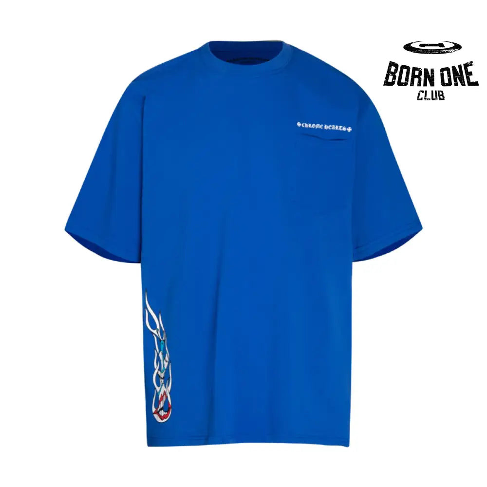 Camiseta Chrome Hearts Flame Azul