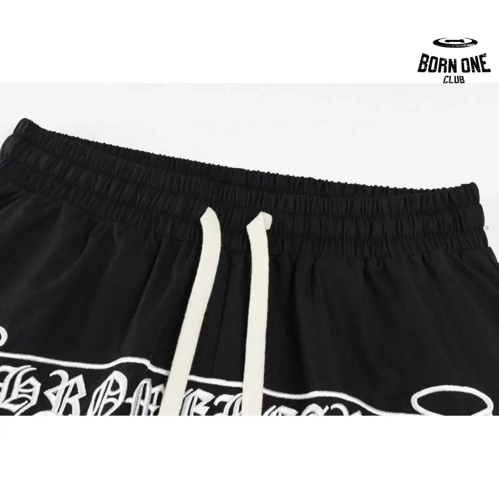 Chrome Hearts Sanskrit Embroidery Shorts Black