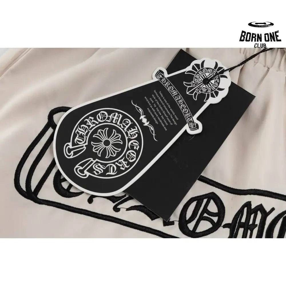 Chrome Hearts Sanskrit Embroidery Shorts Apricot