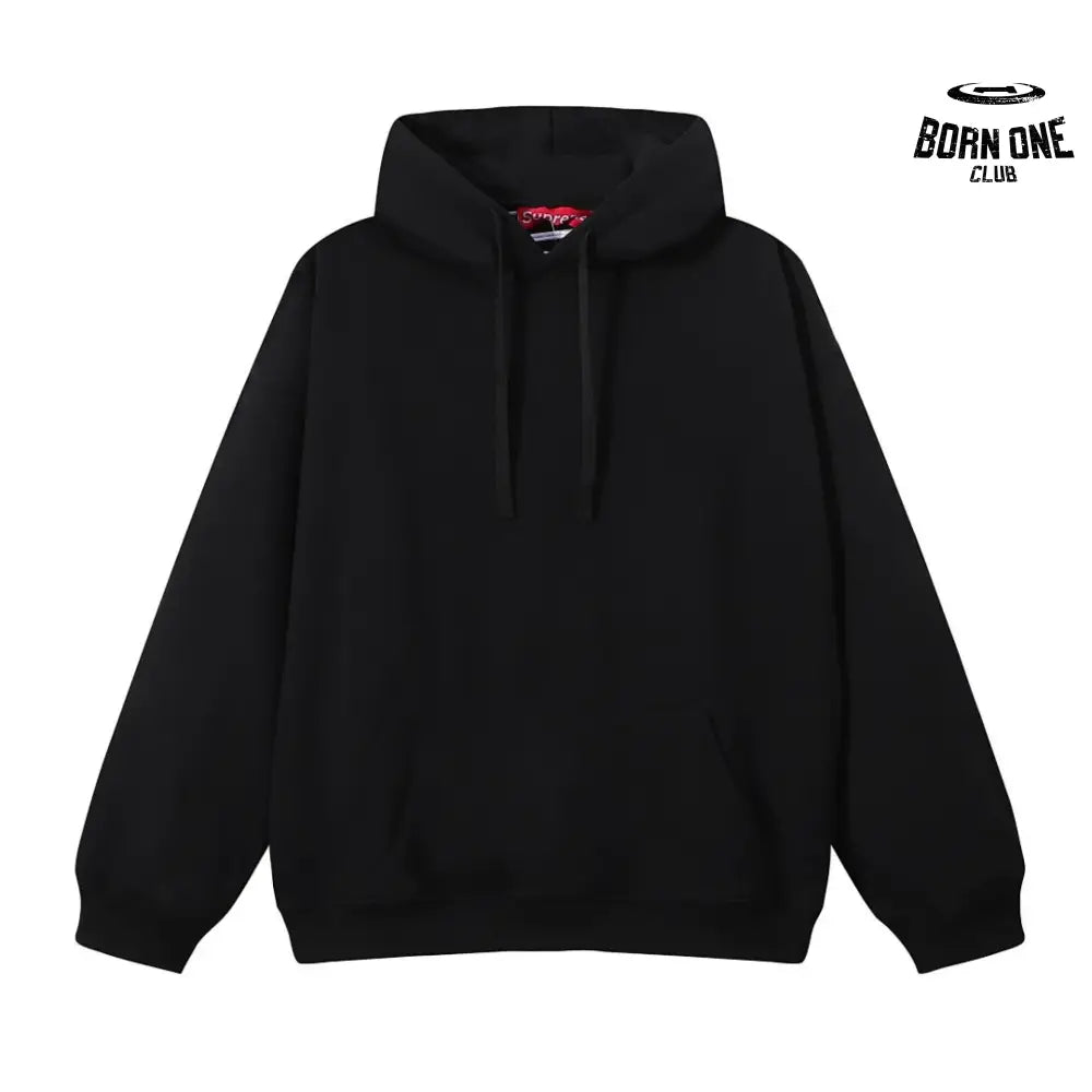 Supreme Satin Applique Moletom Black