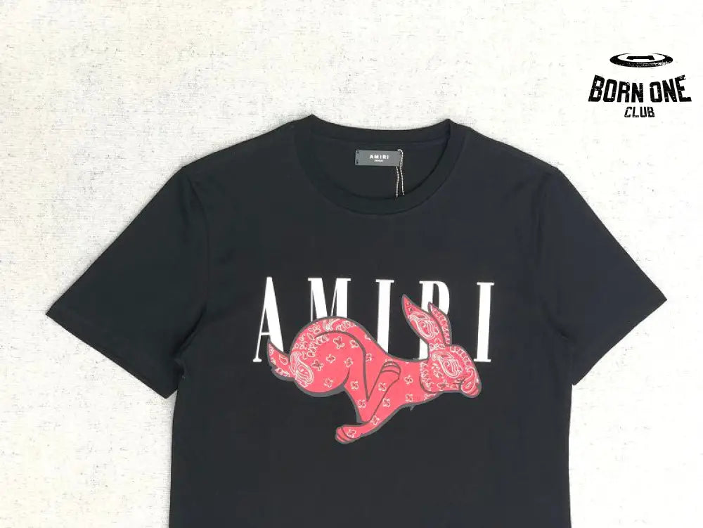 Camiseta Amiri Rabbit Logo Black