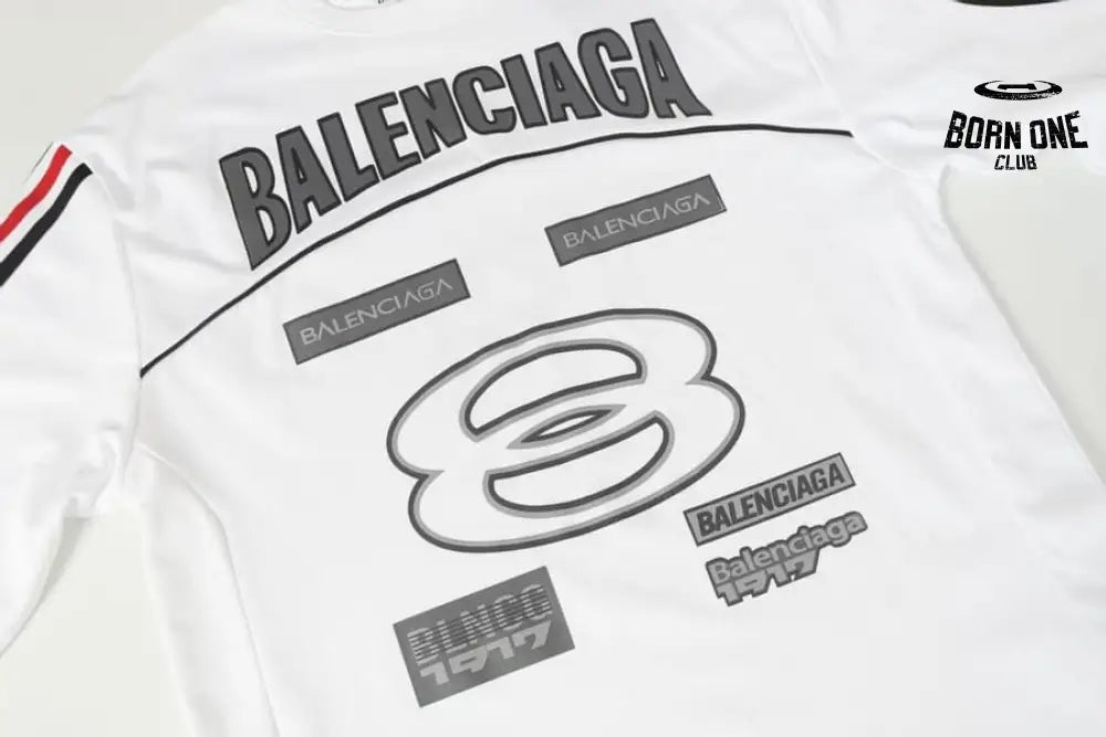 Camisa Balenciaga 1917 Logo "9" Branca