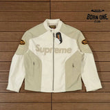 Jaqueta Supreme x Vanson Leathers Cordura White Cream