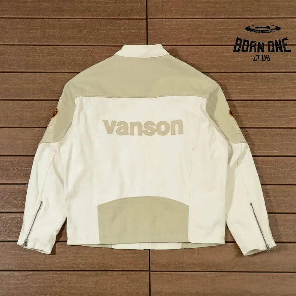 Jaqueta Supreme x Vanson Leathers Cordura White Cream