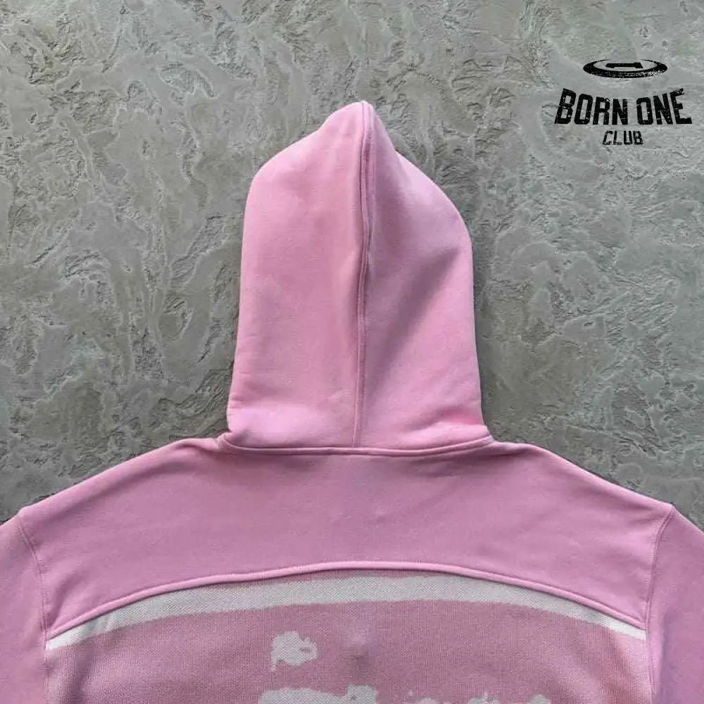 Jaqueta Corteiz Hybrid Knit Alcatraz Rosa