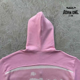 Jaqueta Corteiz Hybrid Knit Alcatraz Rosa