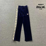 Conjunto Casablanca Veludo Logo Azul