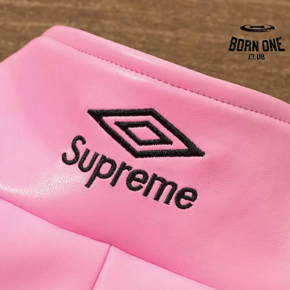 Jaqueta Supreme x Umbro Leather Track Pink