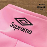 Jaqueta Supreme x Umbro Leather Track Pink