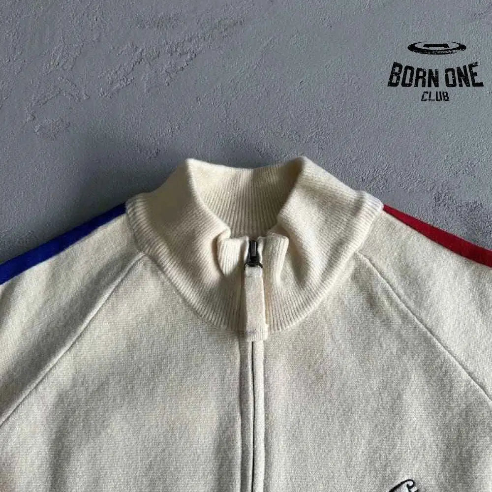 Jaqueta Corteiz Knit Zíper Fleece Cream