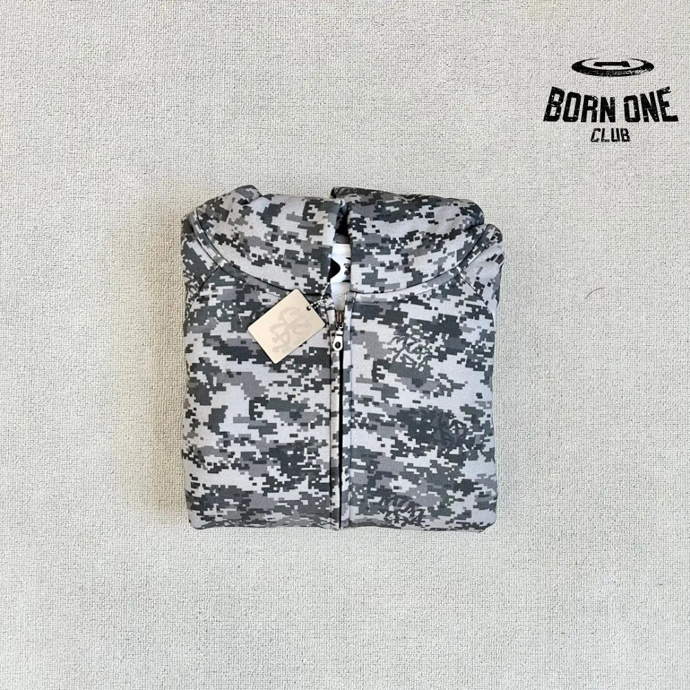 Mertra Moletom Zíper Camo Grey