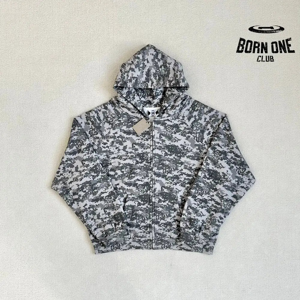 Mertra Moletom Zíper Camo Grey
