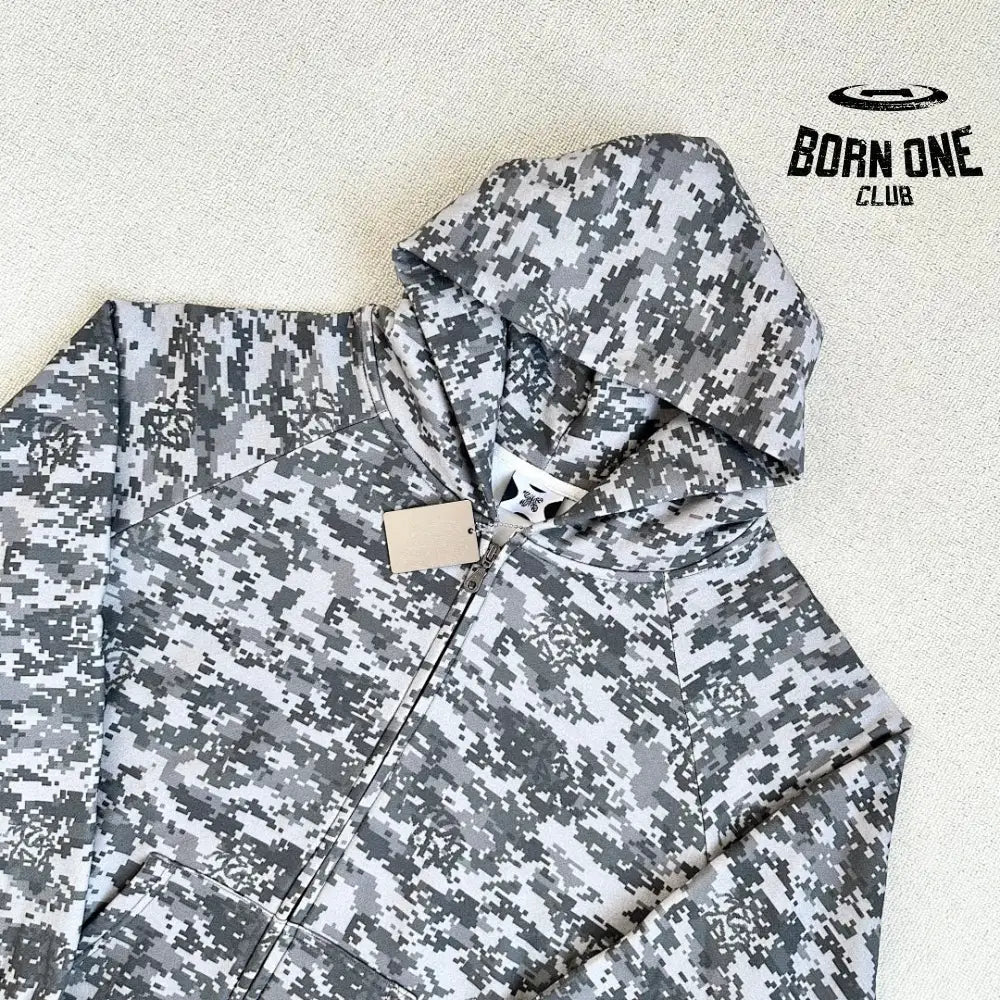 Mertra Moletom Zíper Camo Grey