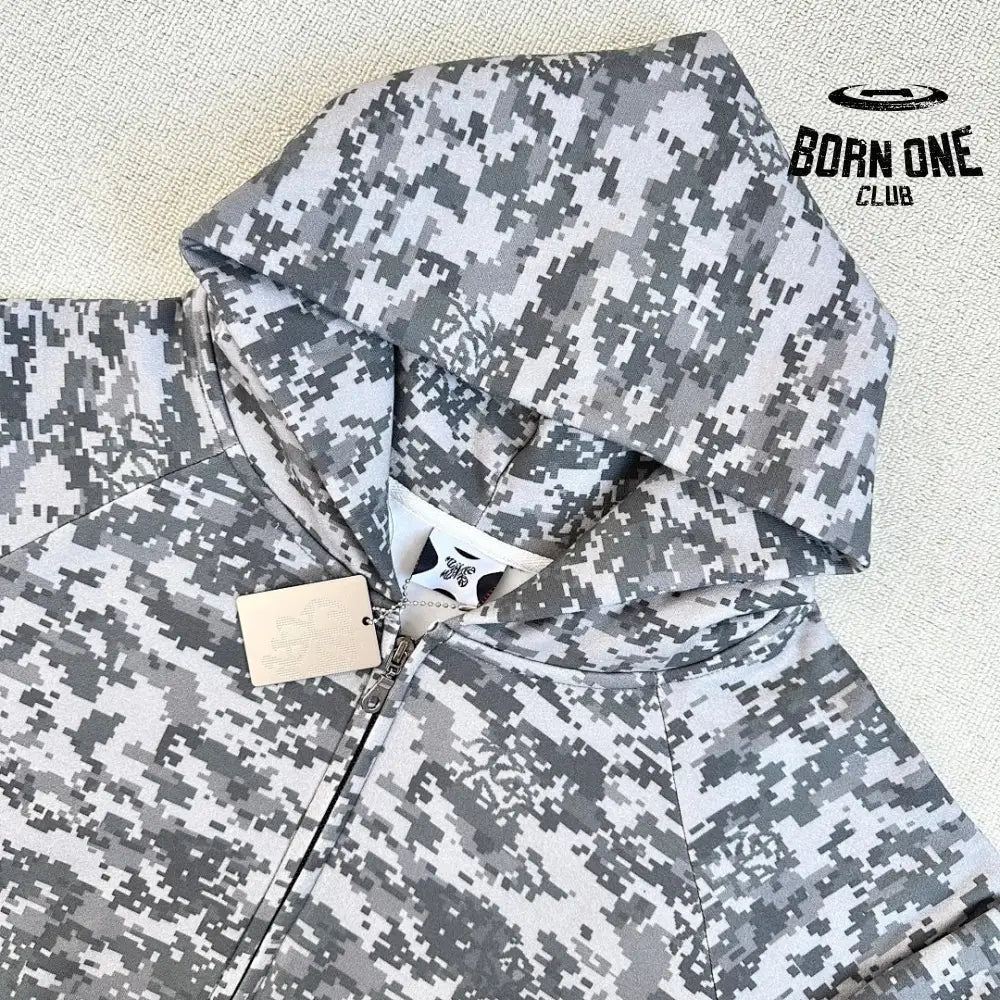 Mertra Moletom Zíper Camo Grey