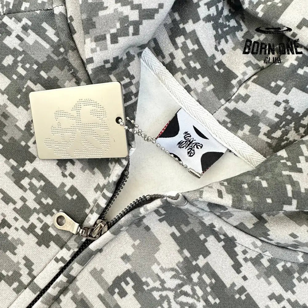 Mertra Moletom Zíper Camo Grey