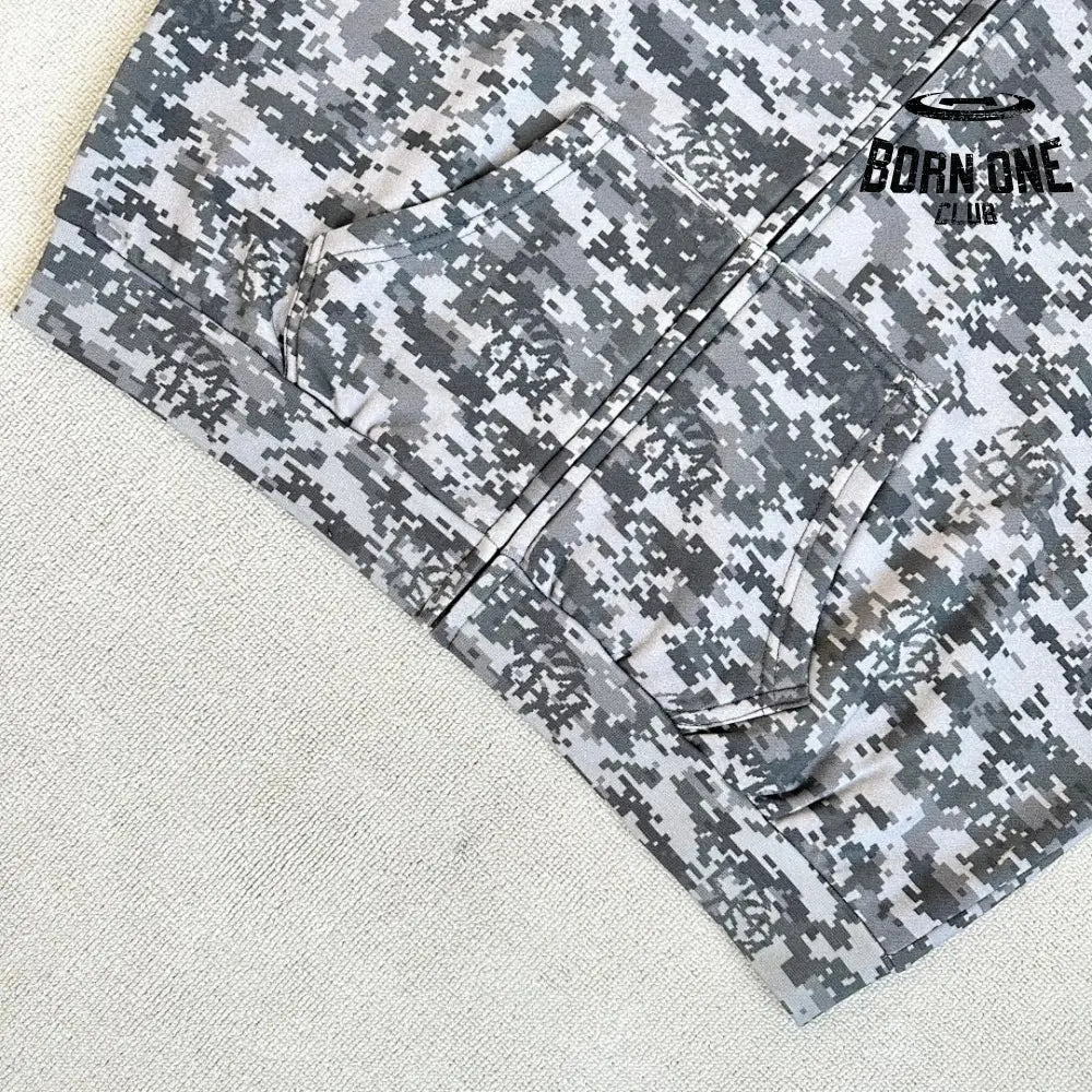 Mertra Moletom Zíper Camo Grey