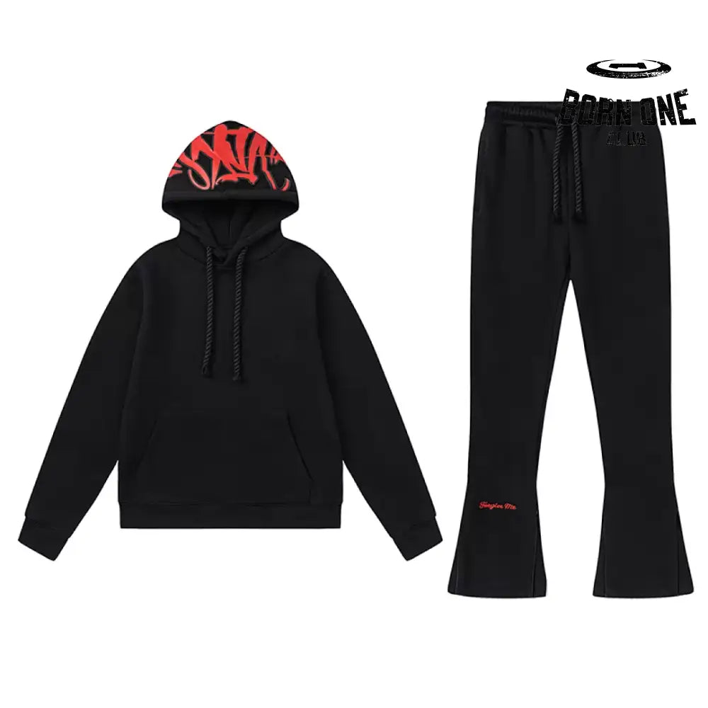 Conjunto Synaworld Logo Black Red