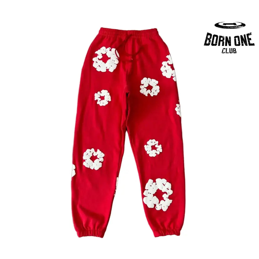 Denim Tears Calça de Moletom Red