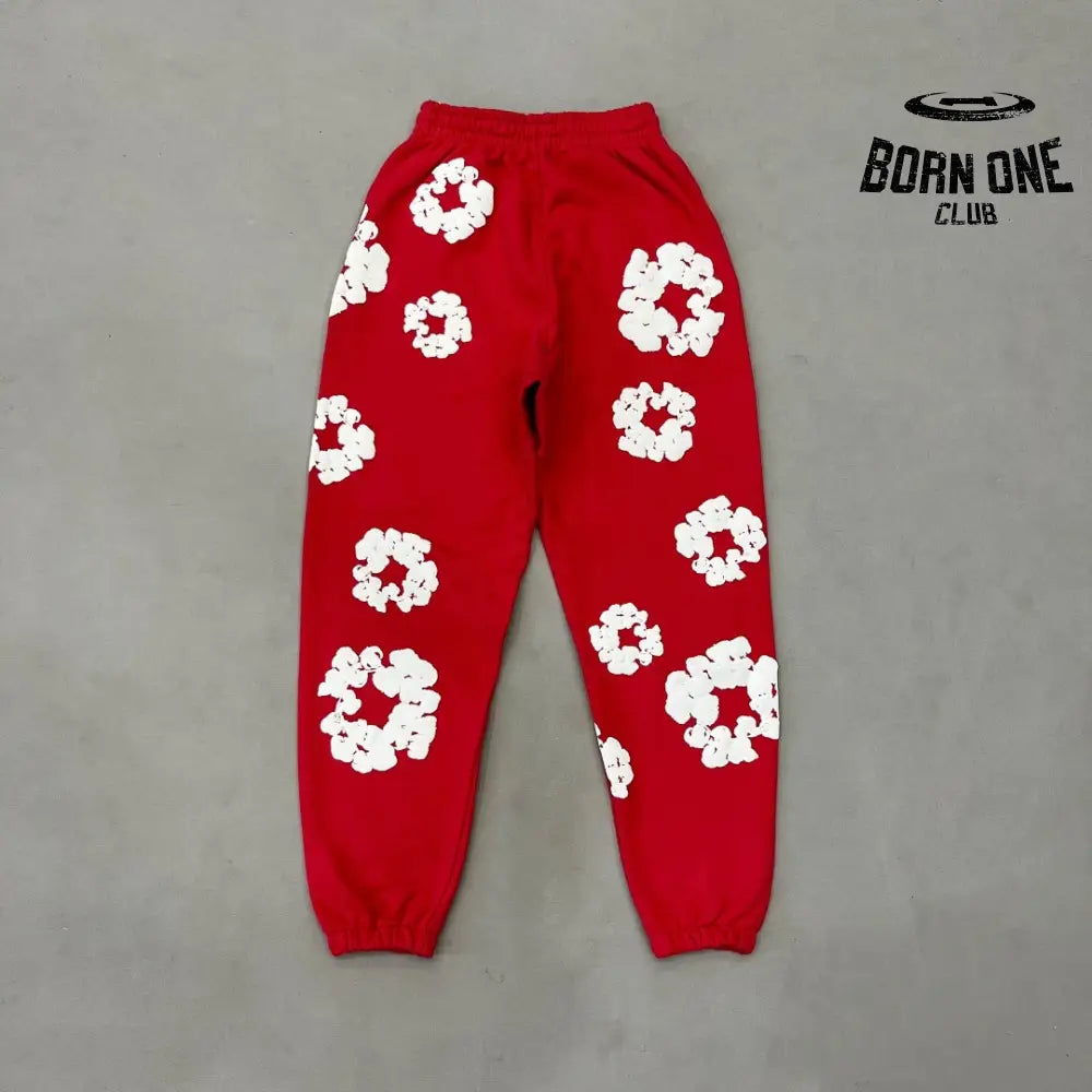 Denim Tears Calça de Moletom Red