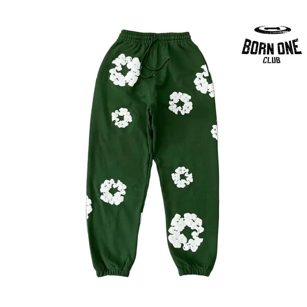 Denim Tears Calça de Moletom Green