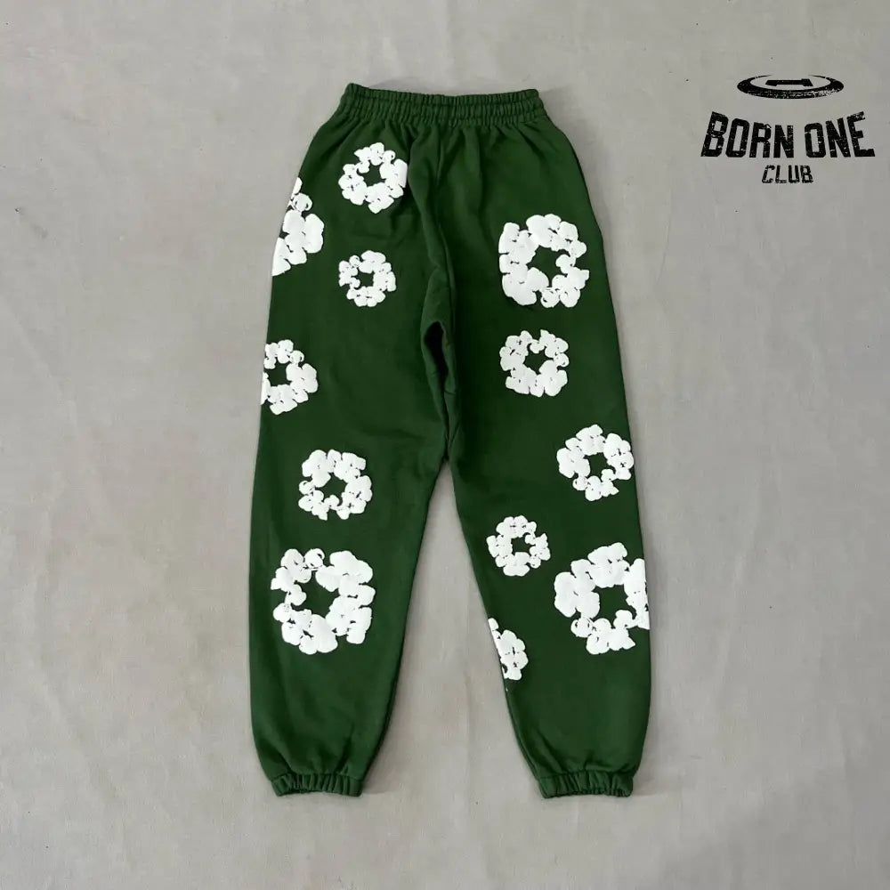 Denim Tears Calça de Moletom Green