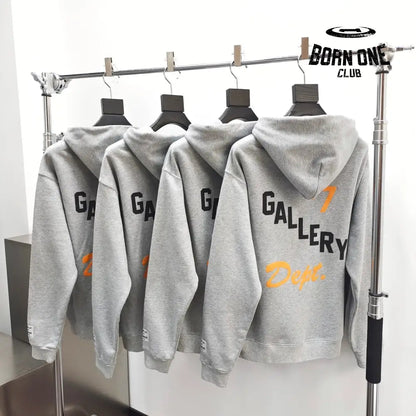 GALLERY DEPT. BOXING MERCH ZIP HOODIE Grey Moletom