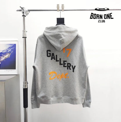 GALLERY DEPT. BOXING MERCH ZIP HOODIE Grey Moletom
