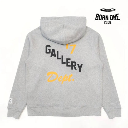 GALLERY DEPT. BOXING MERCH ZIP HOODIE Grey Moletom