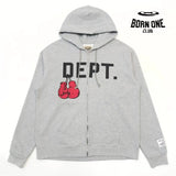 GALLERY DEPT. BOXING MERCH ZIP HOODIE Grey Moletom S