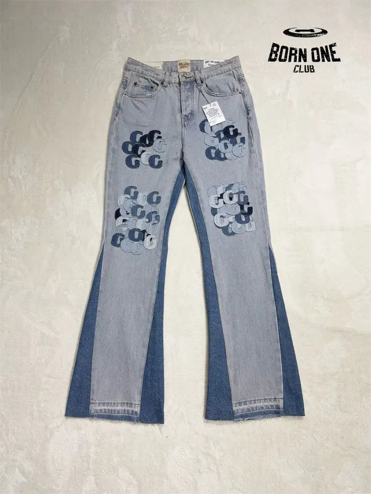 Gallery Dept Kenjima Distressed Wide-Leg Denim Pants Calça Jeans