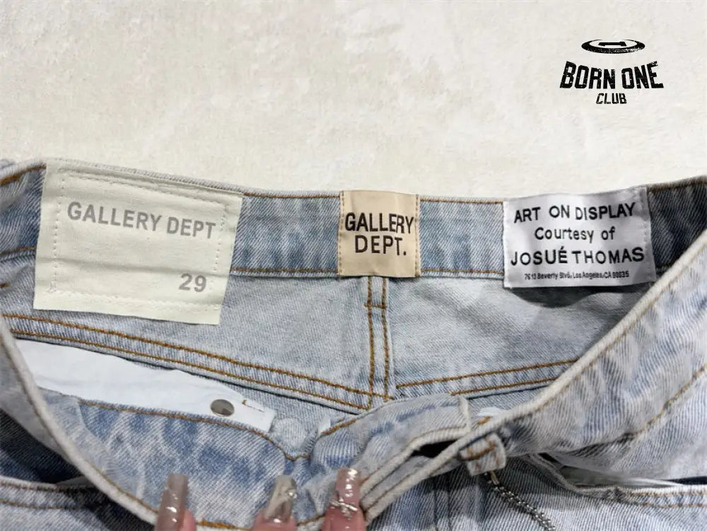 Gallery Dept Kenjima Distressed Wide-Leg Denim Pants Calça Jeans