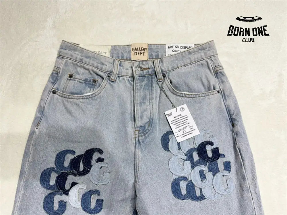 Gallery Dept Kenjima Distressed Wide-Leg Denim Pants Calça Jeans