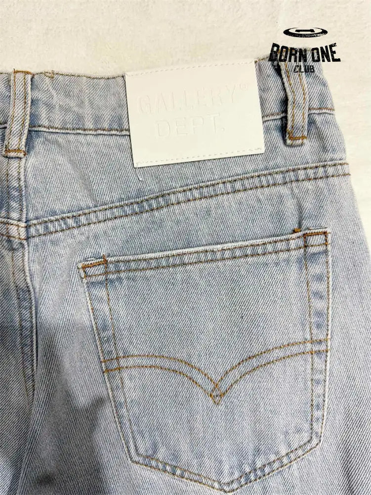 Gallery Dept Kenjima Distressed Wide-Leg Denim Pants Calça Jeans