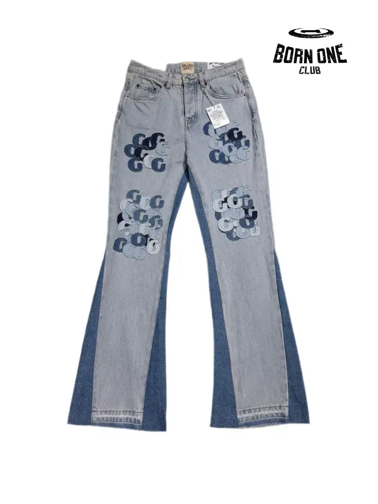 Gallery Dept Kenjima Distressed Wide-Leg Denim Pants Calça Jeans