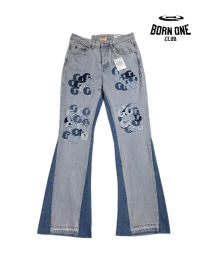 Gallery Dept Kenjima Distressed Wide-Leg Denim Pants Calça Jeans