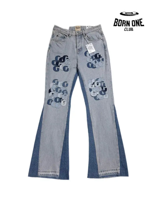 Gallery Dept Kenjima Distressed Wide-Leg Denim Pants Calça Jeans