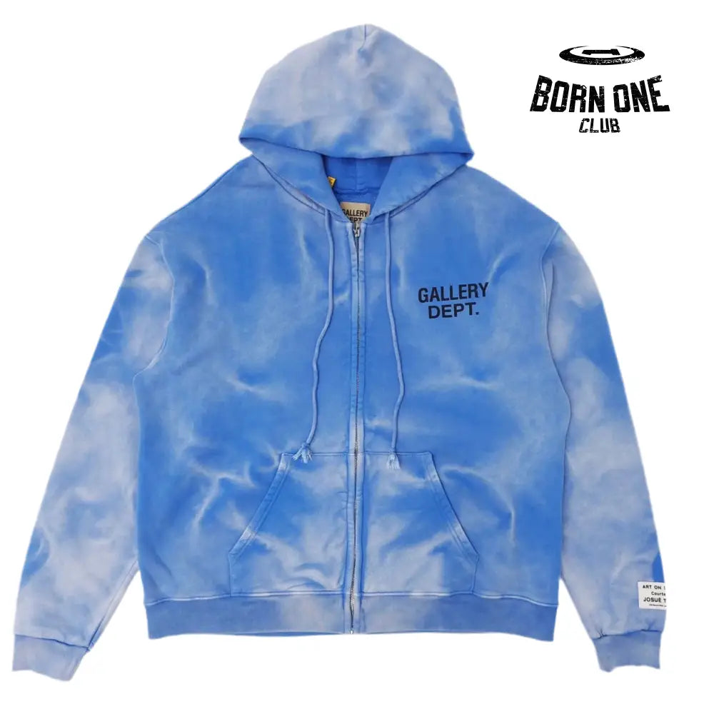 Gallery Dept SUN FADED LOGO ZIP HOODIE Moletom