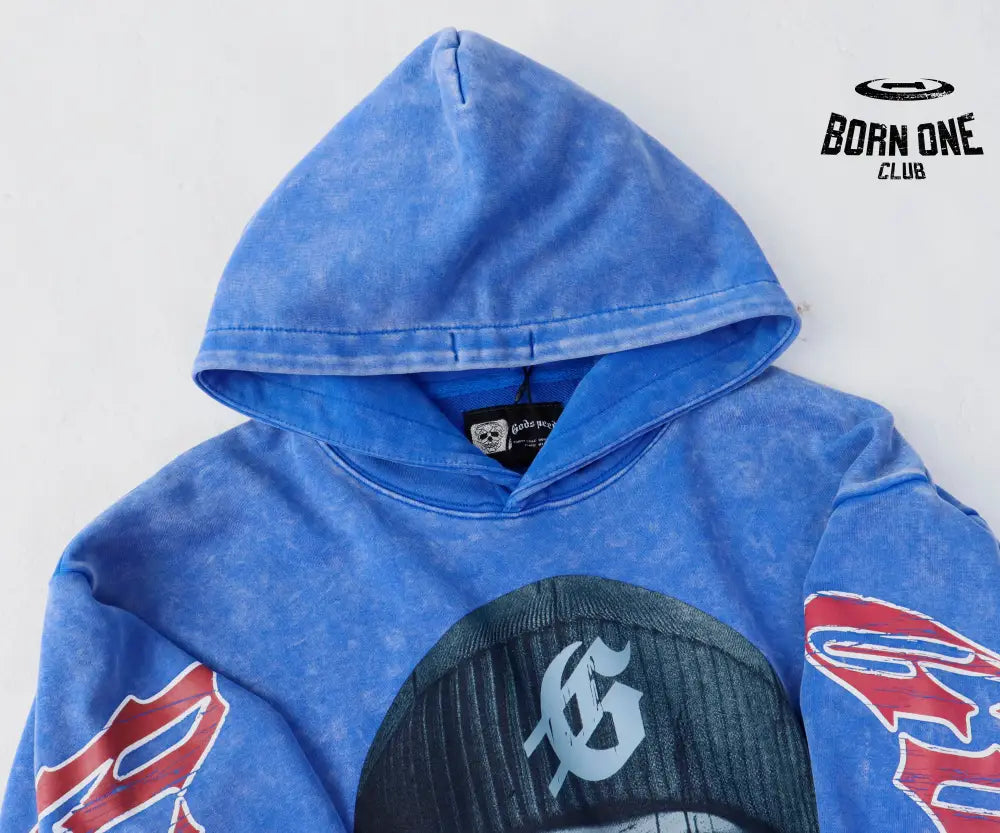 Godspeed Balaclava Szn Moletom #5535 Washed Blue