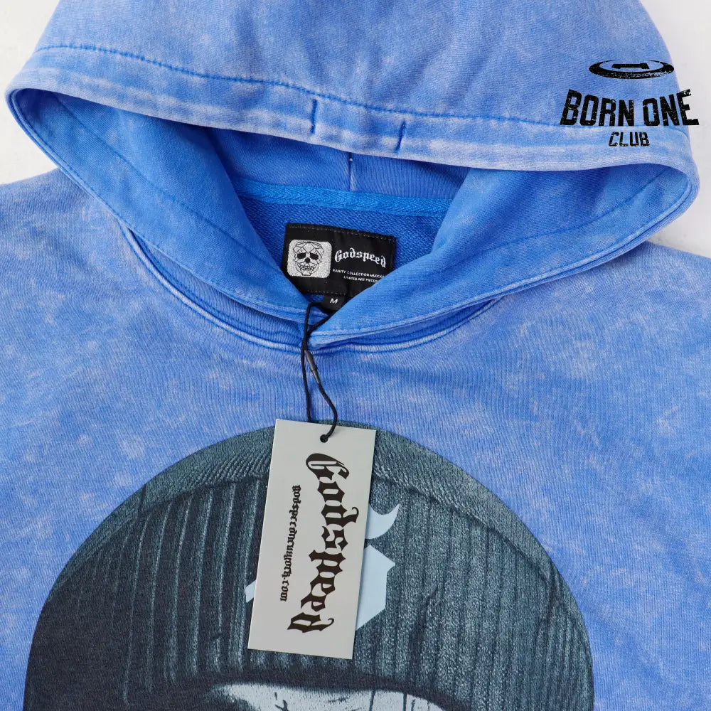 Godspeed Balaclava Szn Moletom #5535 Washed Blue