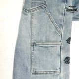 Godspeed Embroidered Multi-Pocket Calça Jeans Blue