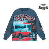 Godspeed Pit Stop L/S Thermal Camiseta #1101 Black/Blue Wash